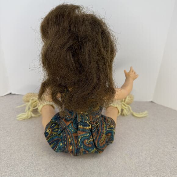 Vintage 1950's Ideal Toni Doll 14" Made in USA P-90 Brunette Nylon Hair Jointed - Picture 4 of 13